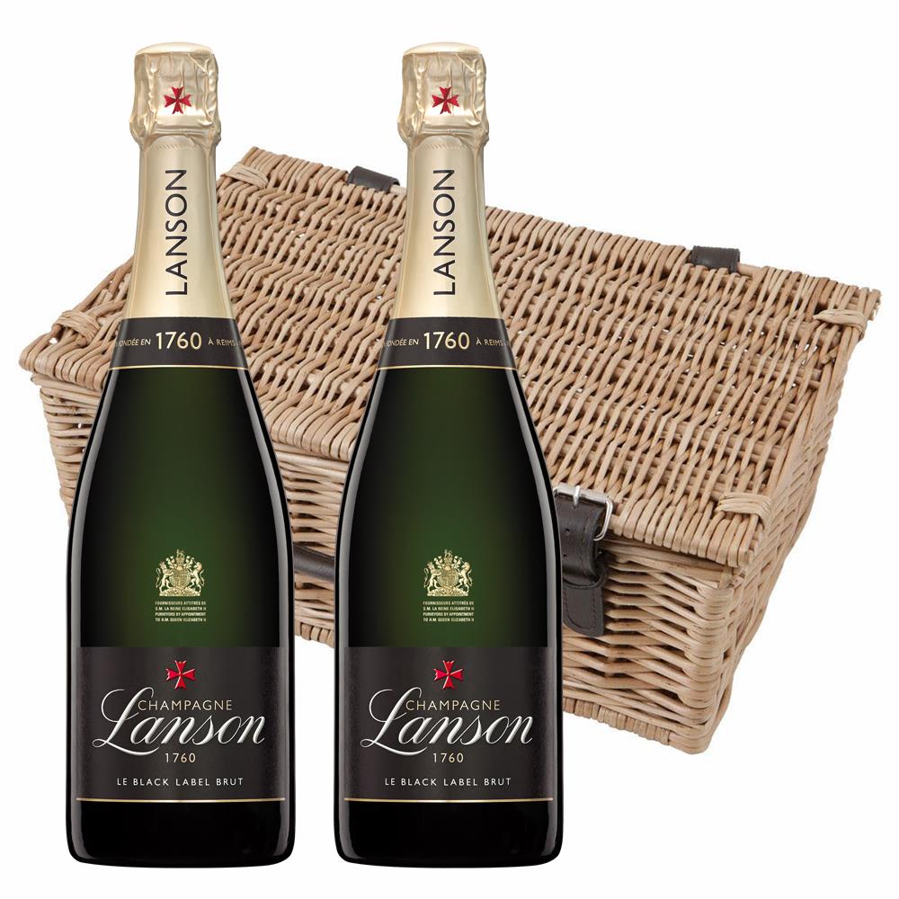 Lanson Le Black Label Brut Champagne 75cl Twin Hamper (2x75cl)